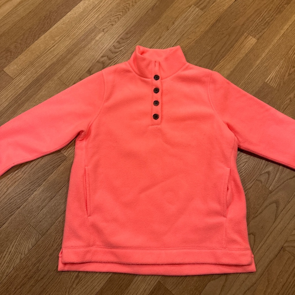 J.Crew Fleece hot pink pullover